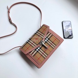 Burberry Vintage Plaid Flip Bag For Women Pink