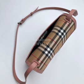 Burberry Vintage Plaid Flip Bag For Women Pink