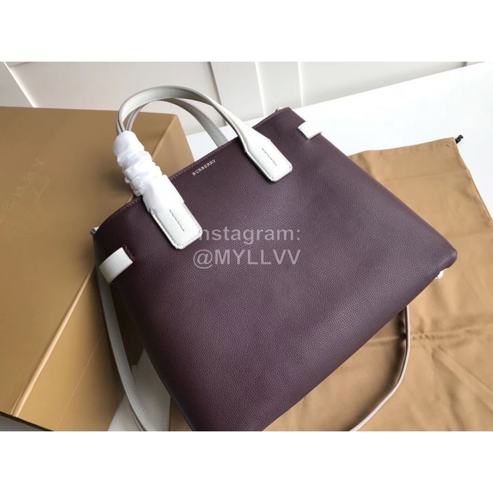 Burberry New Soft Calfskin Handbag Purple