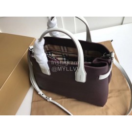 Burberry New Soft Calfskin Handbag Purple