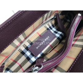 Burberry New Soft Calfskin Handbag Purple