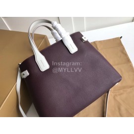 Burberry New Soft Calfskin Handbag Purple