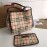 Burberry Classic Plaid Two Piece Case Bag Coffee