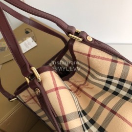 Burberry Classic Plaid Two Piece Case Bag Coffee