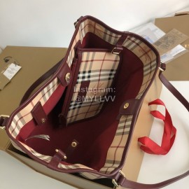 Burberry Classic Plaid Two Piece Case Bag Coffee