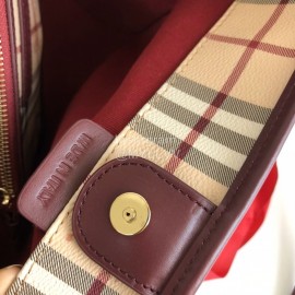 Burberry Classic Plaid Two Piece Case Bag Coffee