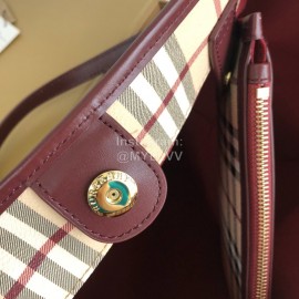 Burberry Classic Plaid Two Piece Case Bag Coffee