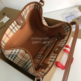 Burberry Classic Plaid Two Piece Case Bag Brown