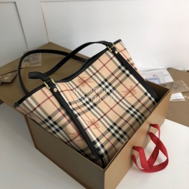 Burberry Classic Plaid Two Piece Case Bag Black