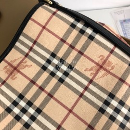 Burberry Classic Plaid Two Piece Case Bag Black