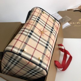 Burberry Classic Plaid Two Piece Case Bag Black