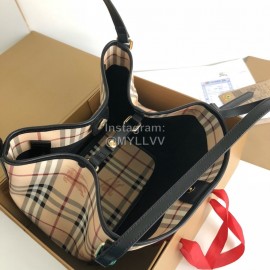 Burberry Classic Plaid Two Piece Case Bag Black