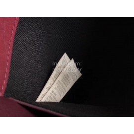 Burberry Grain Leather Checkered Messenger Bag Purple