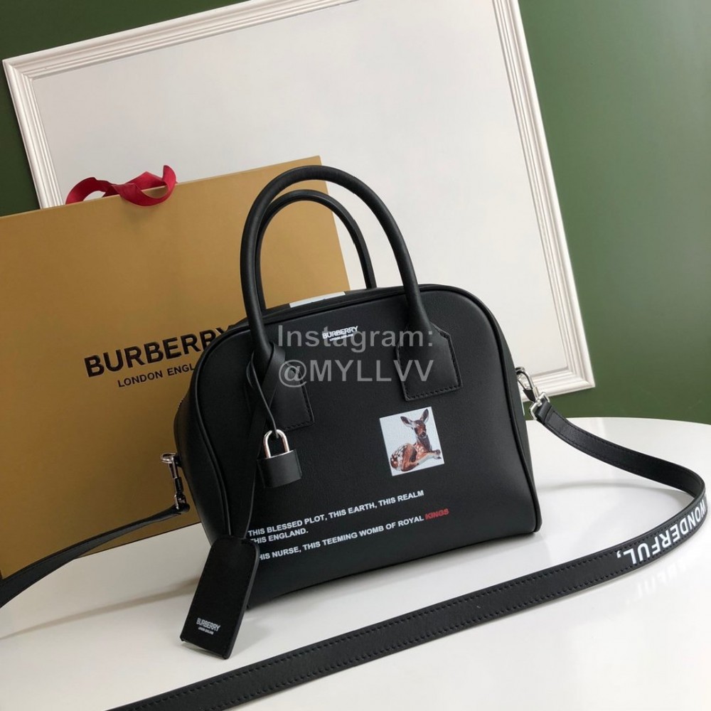 Burberry Printed Leather Handbag Messenger Bag