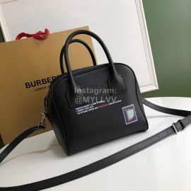 Burberry Printed Leather Handbag Messenger Bag