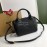 Burberry Color Matching Leather Handbag Messenger Bag Black