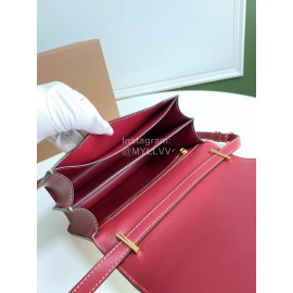 Burberry Fashion Flip Crossbody Bag For Women Rose Red
