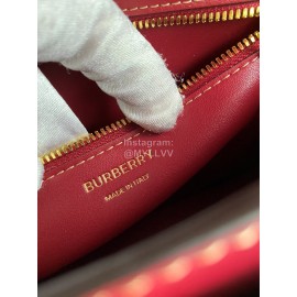 Burberry Fashion Flip Crossbody Bag For Women Rose Red