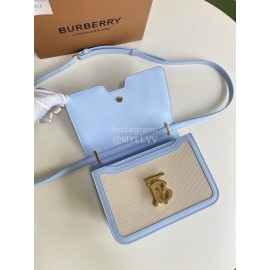 Burberry Fashion Flip Crossbody Bag For Women Blue