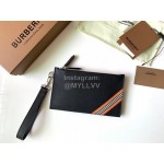 Burberry Printed Grain Leather Handbag