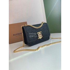 Burberry Sheepskin Buckle Gold Chain Bag Black