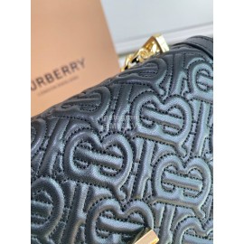 Burberry Sheepskin Buckle Gold Chain Bag Black