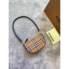 Burberry Vintage Check Leather Shoulder Bag
