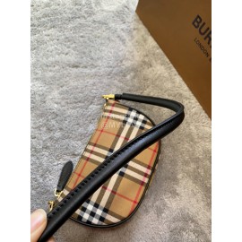 Burberry Vintage Check Leather Shoulder Bag