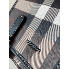 Burberry Vintage Plaid Leather Saddle Bag
