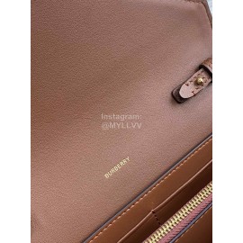 Burberry Vintage Plaid Leather Envelope Crossbody Bag