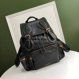 Burberry Black Cowhide Military Backpack