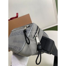 Burberry Grey Nylon Waist Bag Chest Bag
