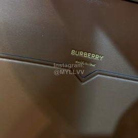 Burberry Waterproof Plaid Leather Handbag