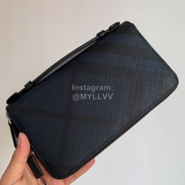 Burberry Double Zipper Handbag For Men Blue