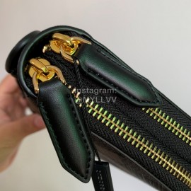 Burberry Double Zipper Handbag For Men Coffee