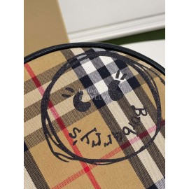 Burberry Retro Checkered Round Messenger Bag