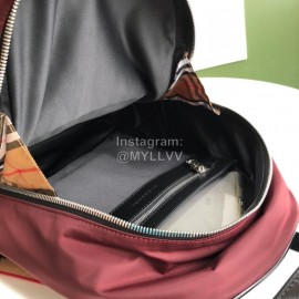 Burberry Fashion Wine Red Backpack