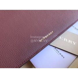 Burberry Classic Handbag For Men And Women Purplish Red