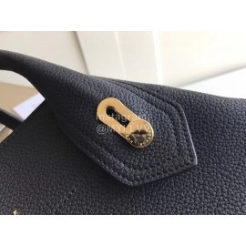 Burberry Grain Leather Fashion Satchel Handbag Black