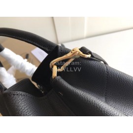Burberry Grain Leather Fashion Satchel Handbag Black