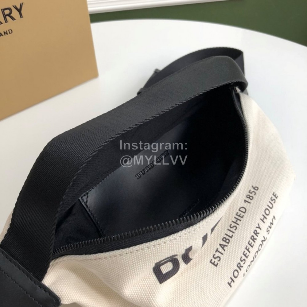 Burberry Bright Print Canvas White Waist Pack Chest Pack