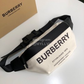Burberry Bright Print Canvas White Waist Pack Chest Pack