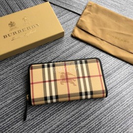 Burberry Classic Plaid Zipper Long Wallet Brown