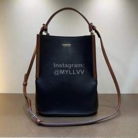 Burberry Summer Cowhide Bucket Bag Black
