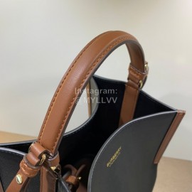 Burberry Summer Cowhide Bucket Bag Black