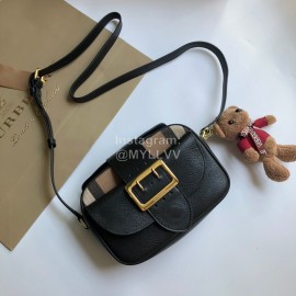 Burberry Small Grain Leather Messenger Bag For Women Black