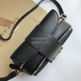 Burberry Small Grain Leather Messenger Bag For Women Black