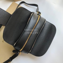 Burberry Small Grain Leather Messenger Bag For Women Black