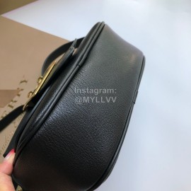 Burberry Small Grain Leather Messenger Bag For Women Black