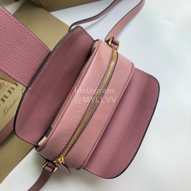 Burberry Small Grain Leather Messenger Bag For Women Purple